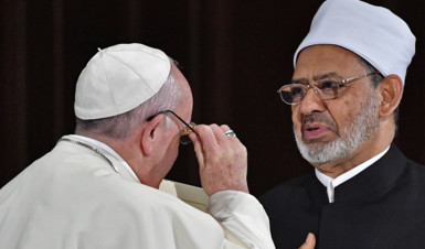 Papa Francesco e Sheikh Ahmed al Tayeb