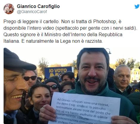 Salvini e donne Carofiglio