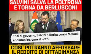 Salvini e reddito cittadinanza da silenziefalsita