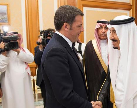 Un incontro del 2015 tra Renzi e il re dellArabia Saudita a Riad LaPresse Palazzo Chigi Tiberio Barchielli